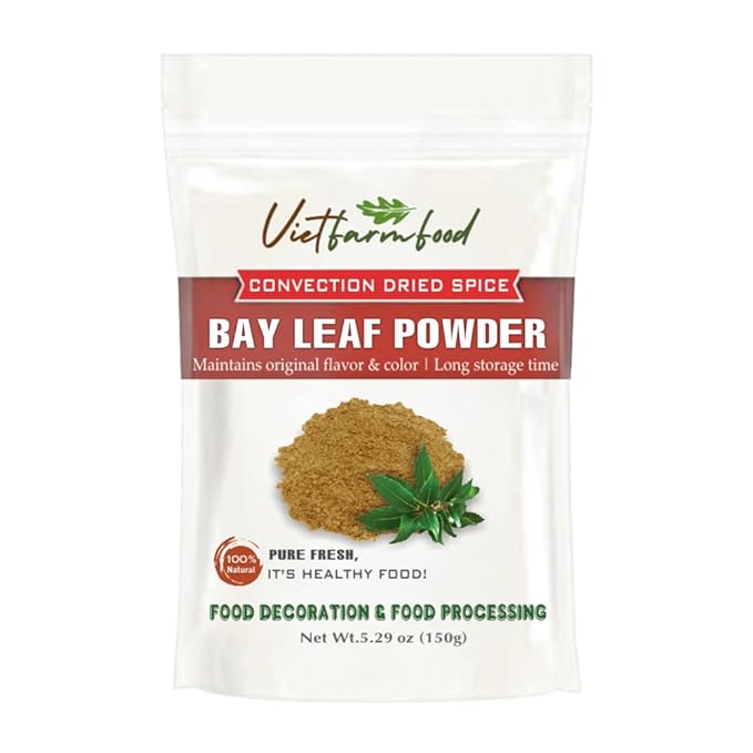 BAY LEAF POWDER 5.29 Oz (150g) VIETFARMFOOD: Pure, natural freeze-dried spice made from real