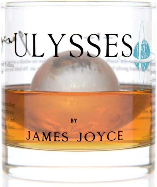 Well Told Classic Literature Rocks Glass - Ulysses by James Joyce - Old Fashioned Whiskey Glass