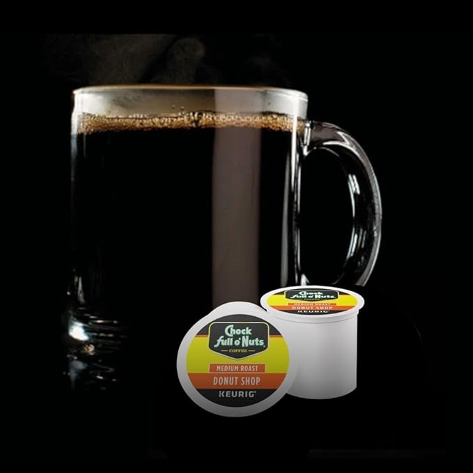 Chock full o’Nuts Donut Shop Keurig K-Cup Pods for Keurig Brewers – Premium Arabica, Medium Roast