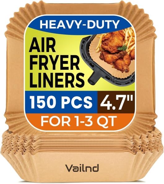 150PCS Small Air Fryer Liners Disposable, 4.7 Inch Parchment Paper for COSORI 2.1 Qt Air Fryer