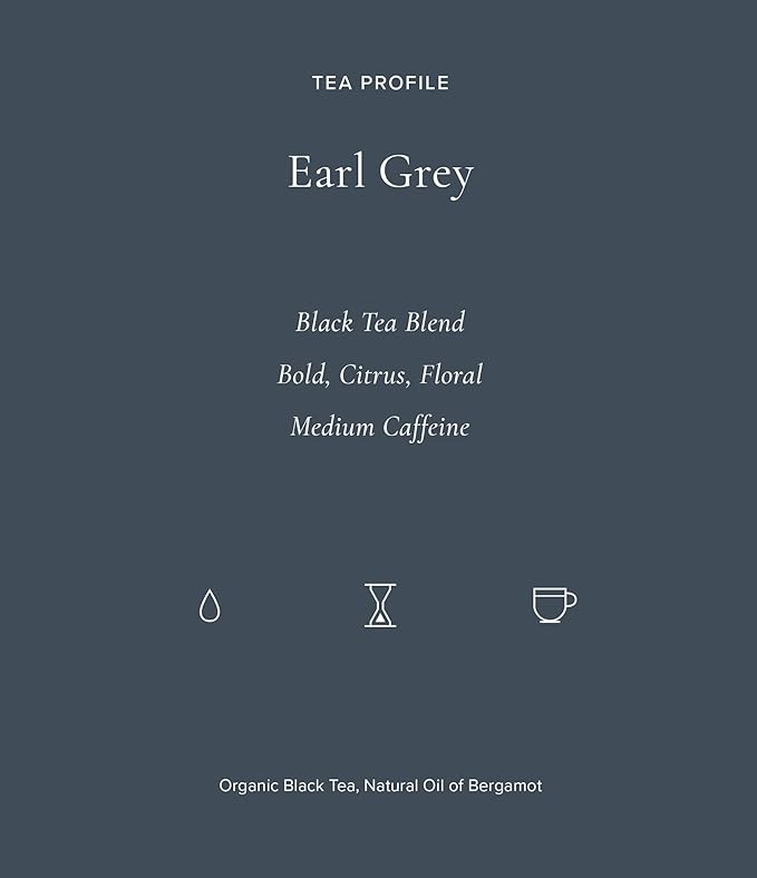 Art of Tea | Organic Earl Grey Black Tea | Earl Grey Tea Bag | 50 Eco Friendly Pyramid Black Tea