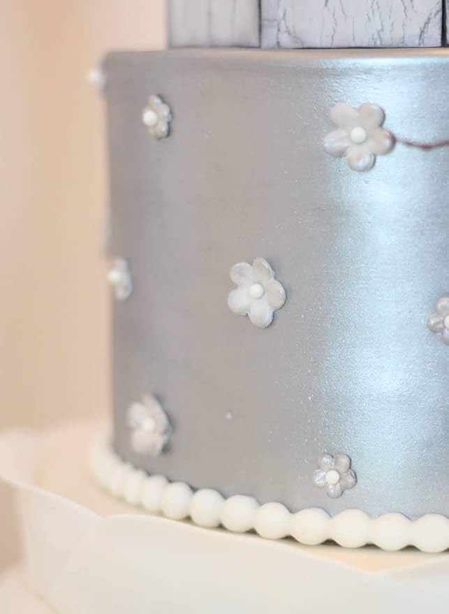Luster Dust - Silver Pearl (4g 1x Jar) | Edible Vegan Dust & Paint for Cake Decorating, Ice Cream