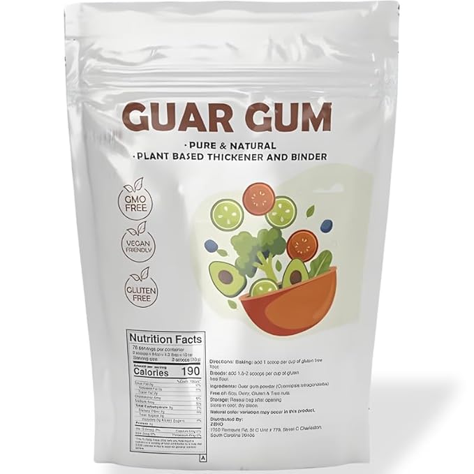 ZEHO Guar Gum Powder 2 lb Bag ??Non-GMO No Gluten Vegan Friendly Food Thickener for Cooking, Baking