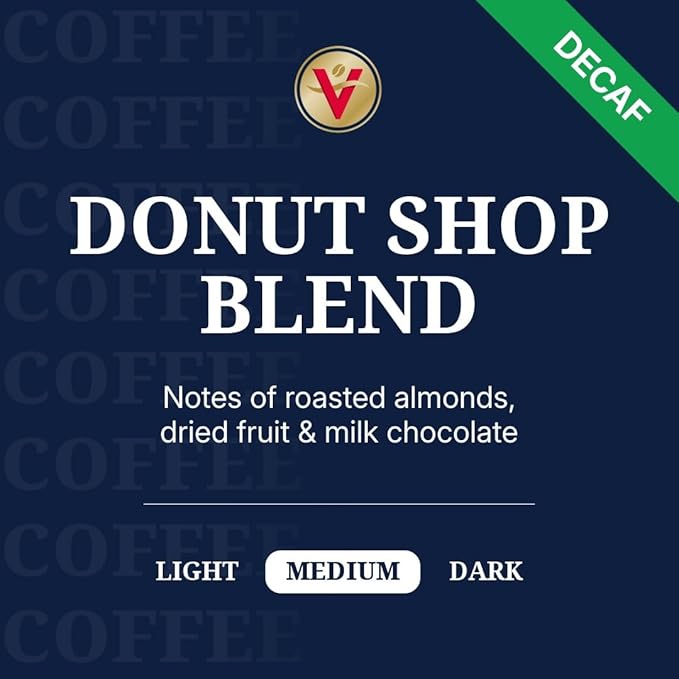 Victor Allen's Coffee Decaf Donut Shop Blend, Medium Roast, 42 Count, Single Serve Coffee Pods for