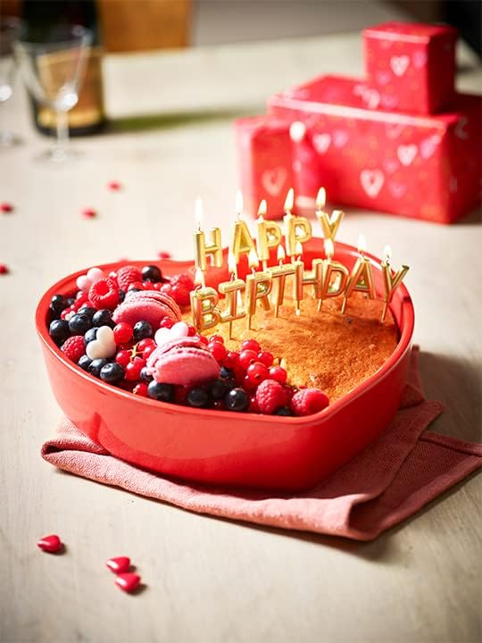Peugeot Appolia Heart Baking Dish, 57oz, Red