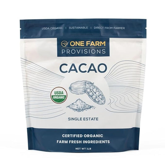 One Farm by WAAYB Organic Cacao, Single Estate, Non-GMO, Fair-Trade, Vegan, Gluten Free, 100% Raw