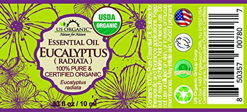 US Organic 100% Pure Eucalyptus Essential Oil (Radiata) - USDA Certified Organic, Steam Distilled