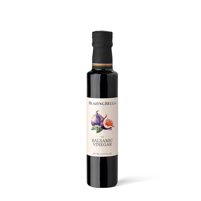 Blazing Bella Fig Balsamic Vinegar (8.45 Fl Oz - 250ML) Made with Premium Italian Aged Balsamic