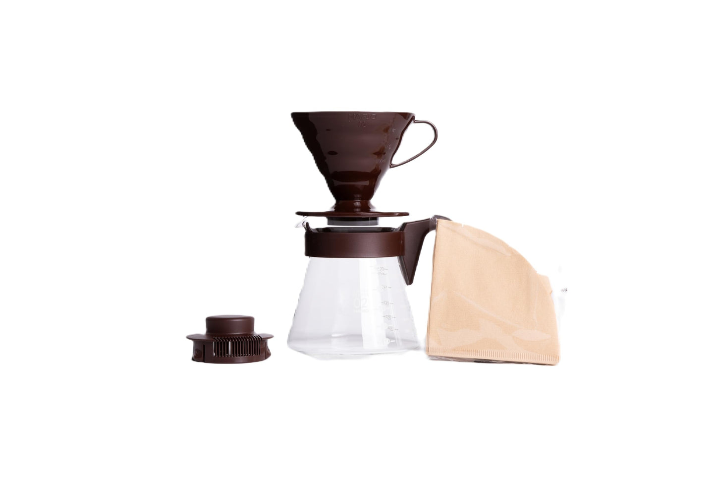 Hario V60 Pour-Over Coffee Starter Set, Size 02, Brown