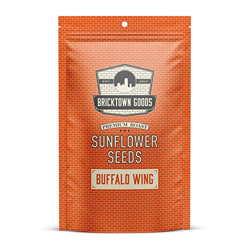 Bricktown Goods Buffalo Wing Flavored Sunflower Seeds - Boldly Seasoned and Roasted In-Shell