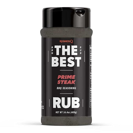 Kosmos Q The Best Prime Steak Rub, Bold BBQ Meat Dry Rub & Steak Seasoning with Garlic, Onion
