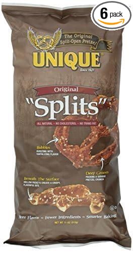Unique Pretzel Pretzel Splits, 11-Ounce (Pack of 6) - Packaging May Vary