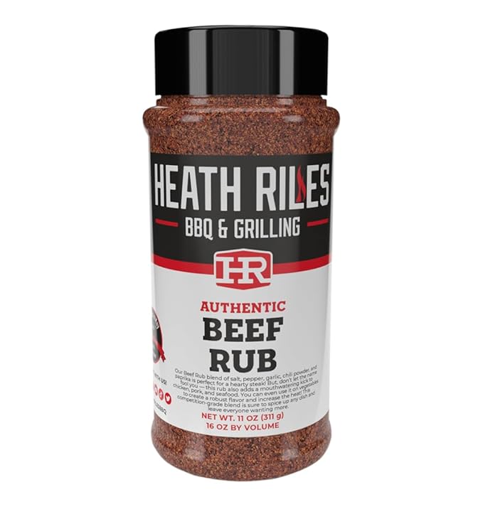 Heath Riles BBQ Rub - Beef Seasoning, Champion Pitmaster Recipe, Legendary Rubs For Smoking &