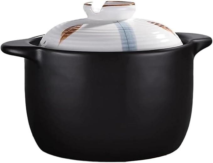 4.6 Quart Ceramic Casserole,with Lid Ceramic Pot,Heat-Resistant Round Stew Pot Soup Pot for cook
