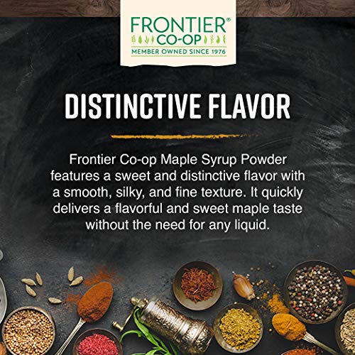 Frontier Co-op Maple Syrup Powder, 1lb Bulk Bag, Pure Maple Sugar, Natural Sweetener, Maple Powder