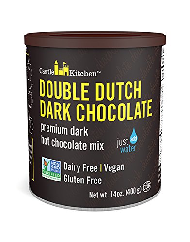 Castle Kitchen Double Decadent Dark Hot Chocolate (6 Pack) Premium Plant Based, Dairy Free
