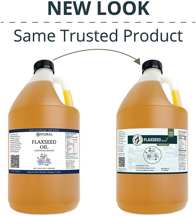 Zatural Flaxseed Oil Naturally Grown 100% Pure Flax Seeds Cold Pressed Vegan Omega Fatty Acids