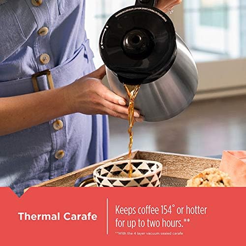 BLACK+DECKER 12-Cup Thermal Programmable Coffee maker, Brew Strength Selector, Auto-clean, Black