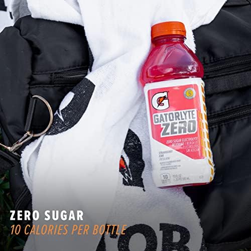 Gatorlyte Zero Electrolyte Beverage, Strawberry Kiwi, Zero Sugar Hydration, Specialized Blend of 5