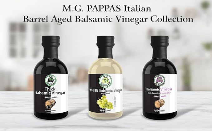 M.G. PAPPAS Balsamic Vinegar from Italy - Gourmet Balsamic Italian Vinegar - A Great Addition to