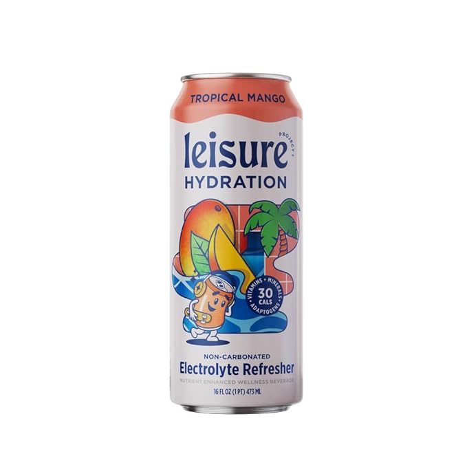 Leisure Hydration Non-Carbonated Electrolyte Refresher, Tropical Mango Flavor - Low Sugar Nutrient