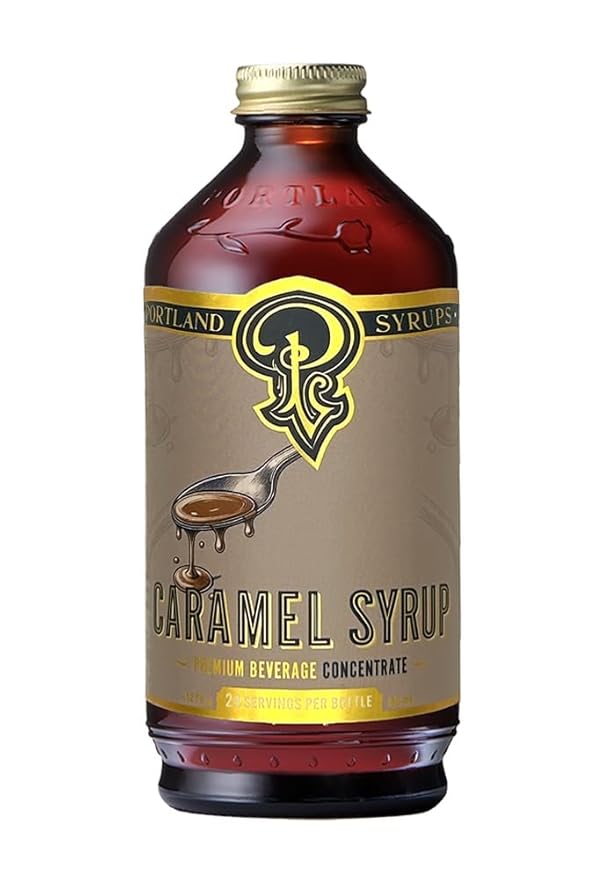 Portland Syrups Caramel Syrup – Flavoring for Coffee, Lattes, Cold Brew, Macchiatos, Cocktails, &