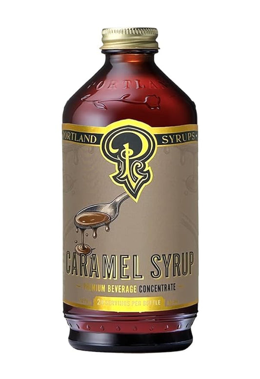 Portland Syrups Caramel Syrup – Flavoring for Coffee, Lattes, Cold Brew, Macchiatos, Cocktails, &