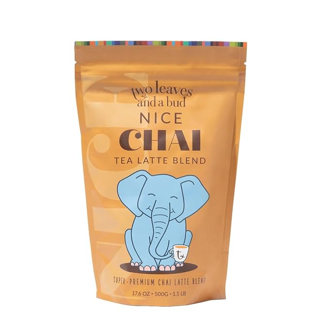 Two Leaves and a Bud Chai Tea Latte Mix, Chai Powdered Tea Mix, Serve Hot or Cold | 1 Resealable