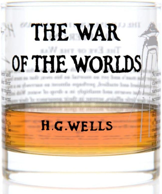 Well Told Classic Literature Rocks Glass - The War of the Worlds by H.G. Wells - Old Fashioned