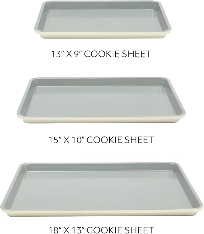 Sur La Table Kitchen Essentials Bake Sale 3-Piece Cookie Sheet Set – Nonstick Carbon Steel Baking