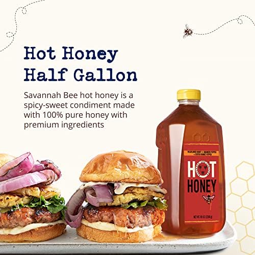 Savannah Bee Company Hot Honey Gluten Free and 100% Pure Honey Sweet Wildflower Infused with Heat
