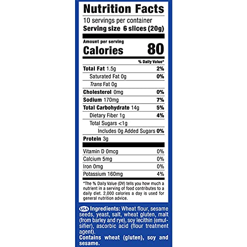 Only Kosher Candy Melba Toast Flatbread Crackers Classic Sesame Kosher Parve with No Artificial