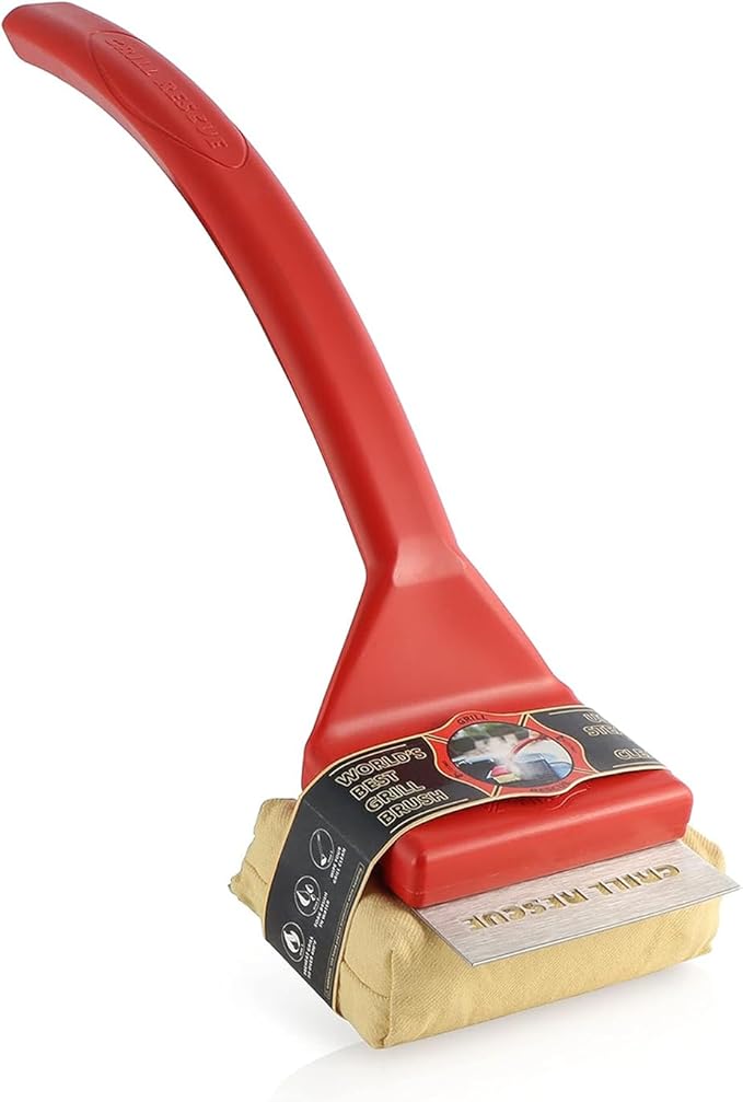 Grill Rescue BBQ Replaceable Cleaning Head, Bristle Free - Durable and Unique Grill Tools for Cast