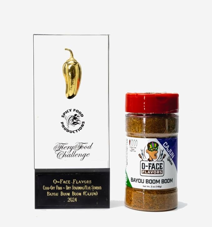 O-Face BBQ 3-Pack, 1 Bayou Boom Boom, 1 Pork Rub Seasoning, 1 Spicy Garlic Parmesan - Bold Southern