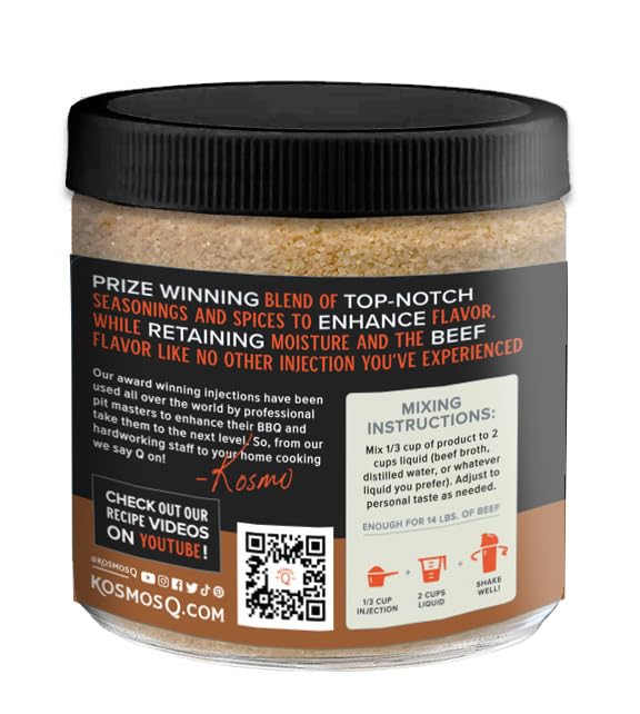 Kosmos Q Reserve Blend Brisket Injection, Premium Beef BBQ Marinade for Tender & Juicy Brisket