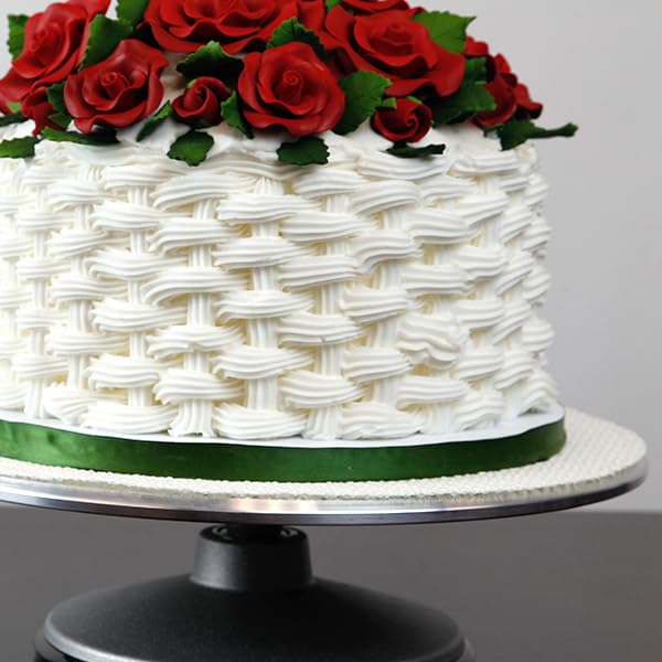 Global Sugar Art Exquisite Rose & Leaf Sugar Cake Flowers Tray Deep Red, Unwired by Chef Alan