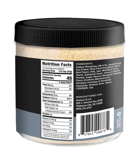 Kosmos Q Smoke House Reserve Blend Injection, BBQ Marinade for Brisket, Beef & More, Smoky Mesquite