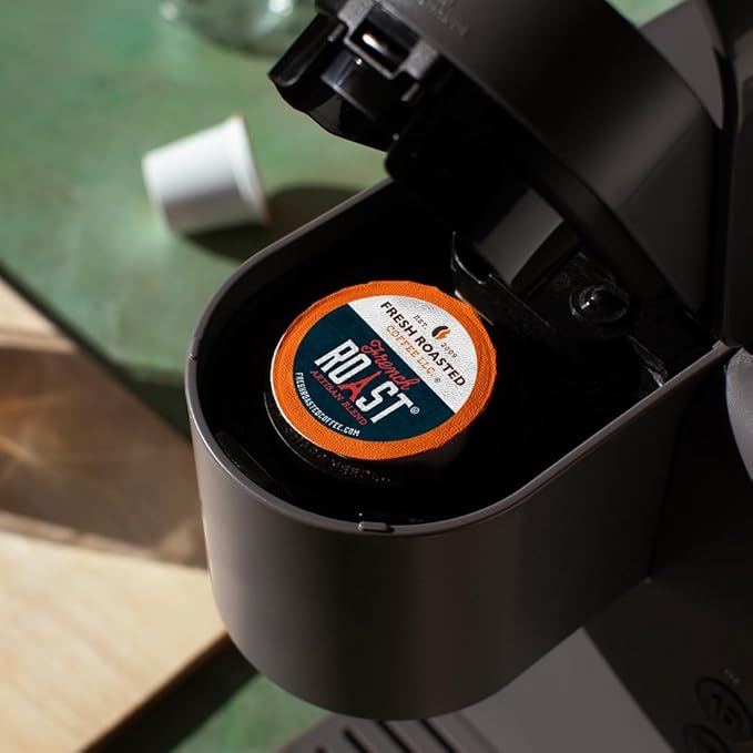 Fresh Roasted Coffee, French Roast, Dark, 96 Pods for K Cup Brewers