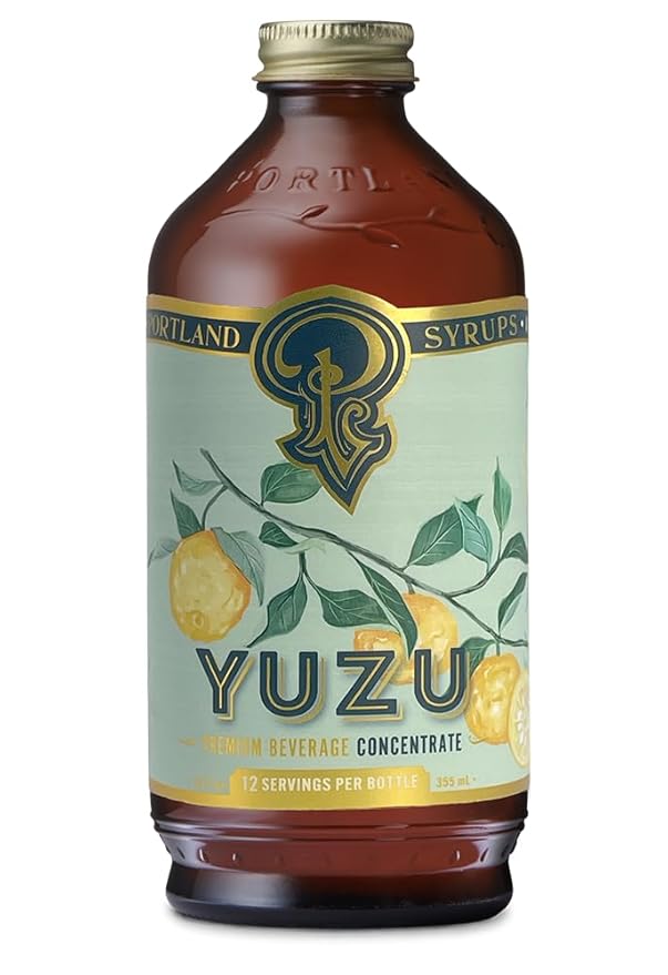 Portland Syrups Yuzu Syrup - Premium Beverage Concentrate for Delicious Cocktails, Mocktails, Tea