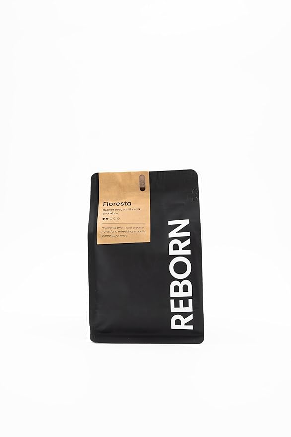 Reborn Coffee Specialty Whole Bean Coffee, Medium Roast, 12 Ounce, Reborn Signature Floresta