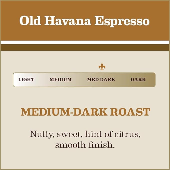 Gaviña Old Havana Espresso Whole Bean Coffee - Medium-Dark Roast, 100% Arabica, Nutty and Sweet