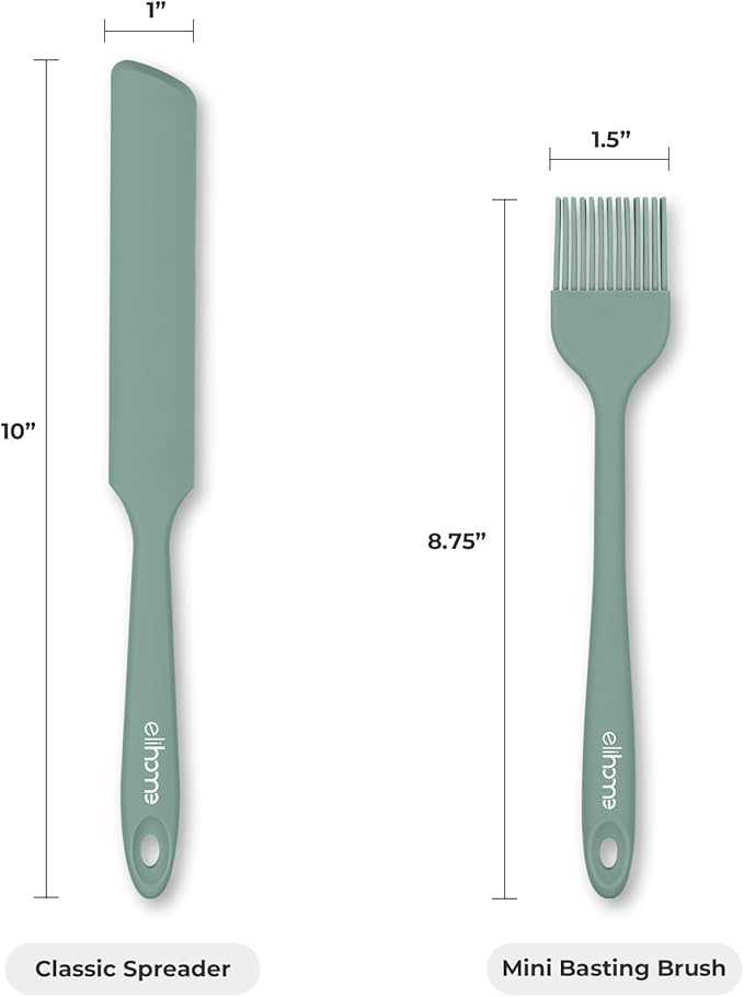 Elihome Mini Silicone Basting Pastry Brush, Cooking Brush for Oil Sauce Butter Marinades, Food
