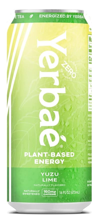 Yerbaé Energy Beverage Yuzu Lime - Lemon Lime Flavor. Energized by Yerba Mate. Naturally