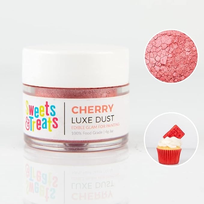 Luster Dust Edible Cake Decorations, Red Edible Luster Dust for Cakes, Edible Red Dust for Cupcake