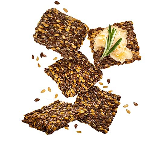 Flackers Organic Rosemary Flaxseed Crackers, 5 Ounce 6-Pack, Gluten Free, Non GMO, Vegan, Keto