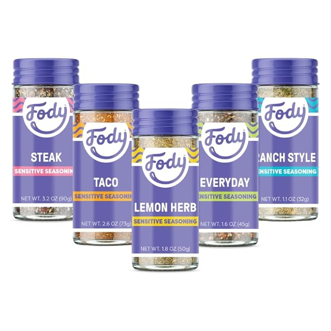 Fody Foods Variety Seasoning Pack, Pack of 5, Garlic and Onion Free, Low FODMAP Certified, Gut &