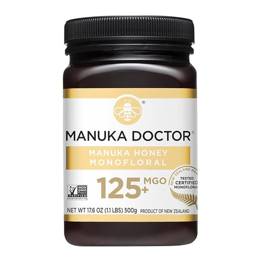 MANUKA DOCTOR - MGO 125+ Manuka Honey Monofloral, 100% Pure New Zealand Honey. Certified.