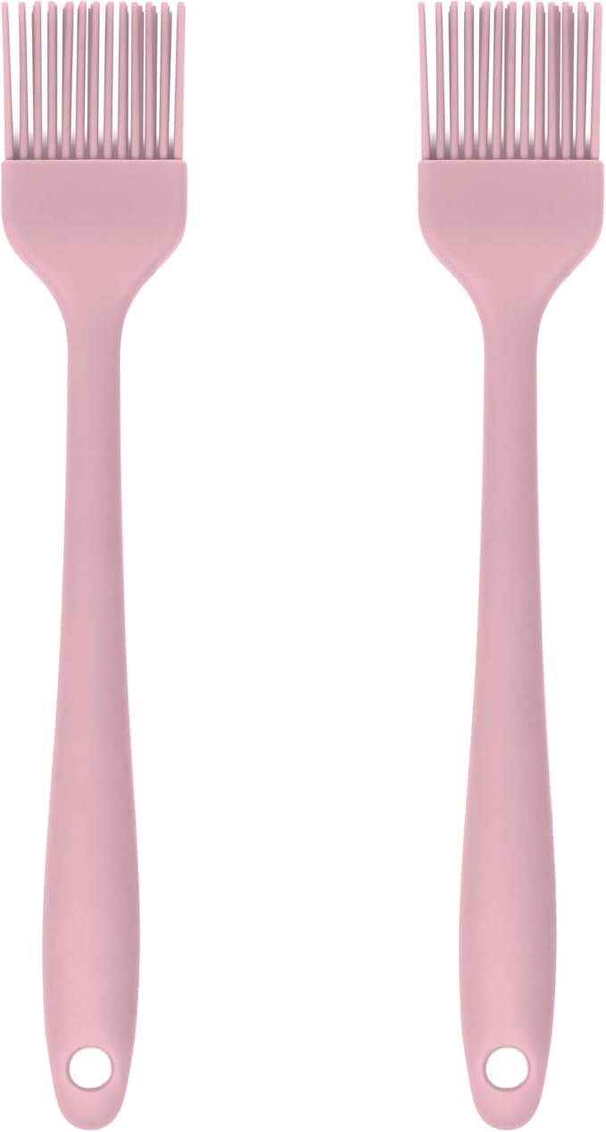 Silicone Pastry Brush Set – 2-Piece Set of Basting Brushes for Cuisine and BBQ – Kitchen Tools and