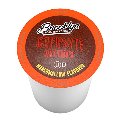 Brooklyn Beans Campsite Chocolate Mashmallow Hot Cocoa Pods, Compatible with K Cup Brewers