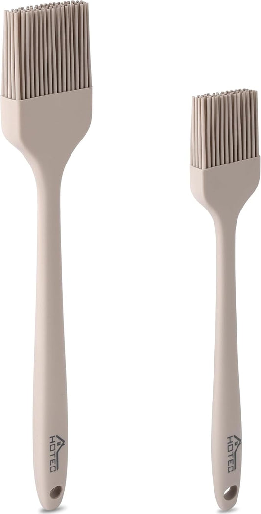HOTEC Basting Brushes Silicone Heat Resistant Pastry Brushes Spread Oil Butter Sauce Marinades for
